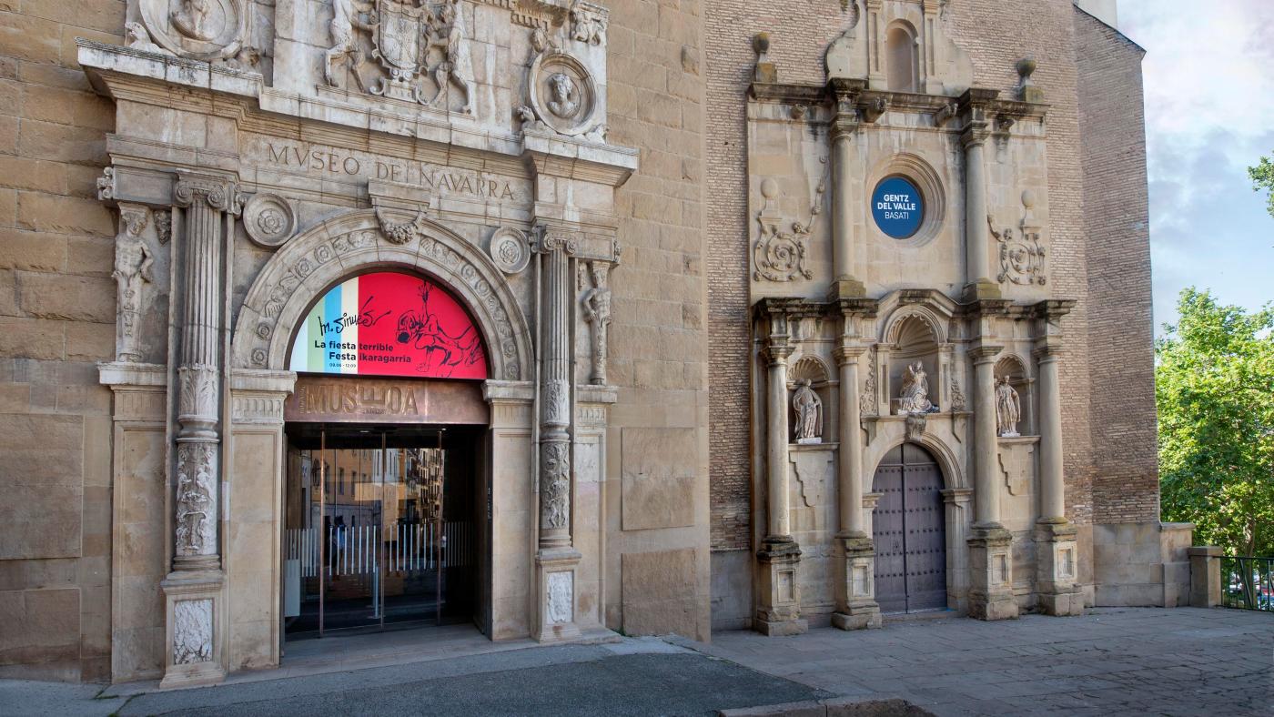 Pavimento romano expuesto en el Museo de Navarra